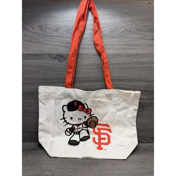 San Francisco Giants Hello Kitty canvas tote bag Limited Edition SGA Travel - Picture 1 of 7